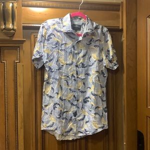 NWOT RODD & GUNN Boddytown Regular Fit Short Sleeve 100% Linen Shirt Size Small